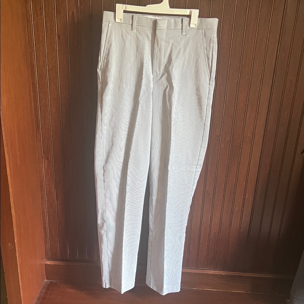 Class Club Boys Size 14 Blue Sear-sucker Pants—Slim Straight